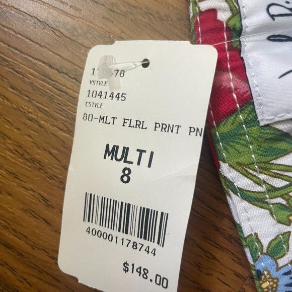 Designer Joseph Ribkoff Stretch Floral Pants - Picture 2 of 7